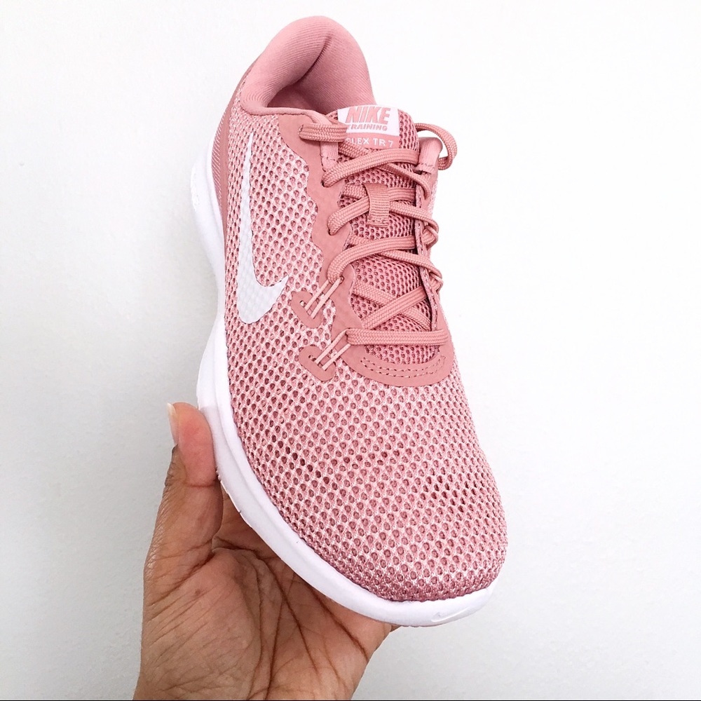 Nike Flex Trainer 7 Rust Pink Training Shoes - Picture 3 of 8